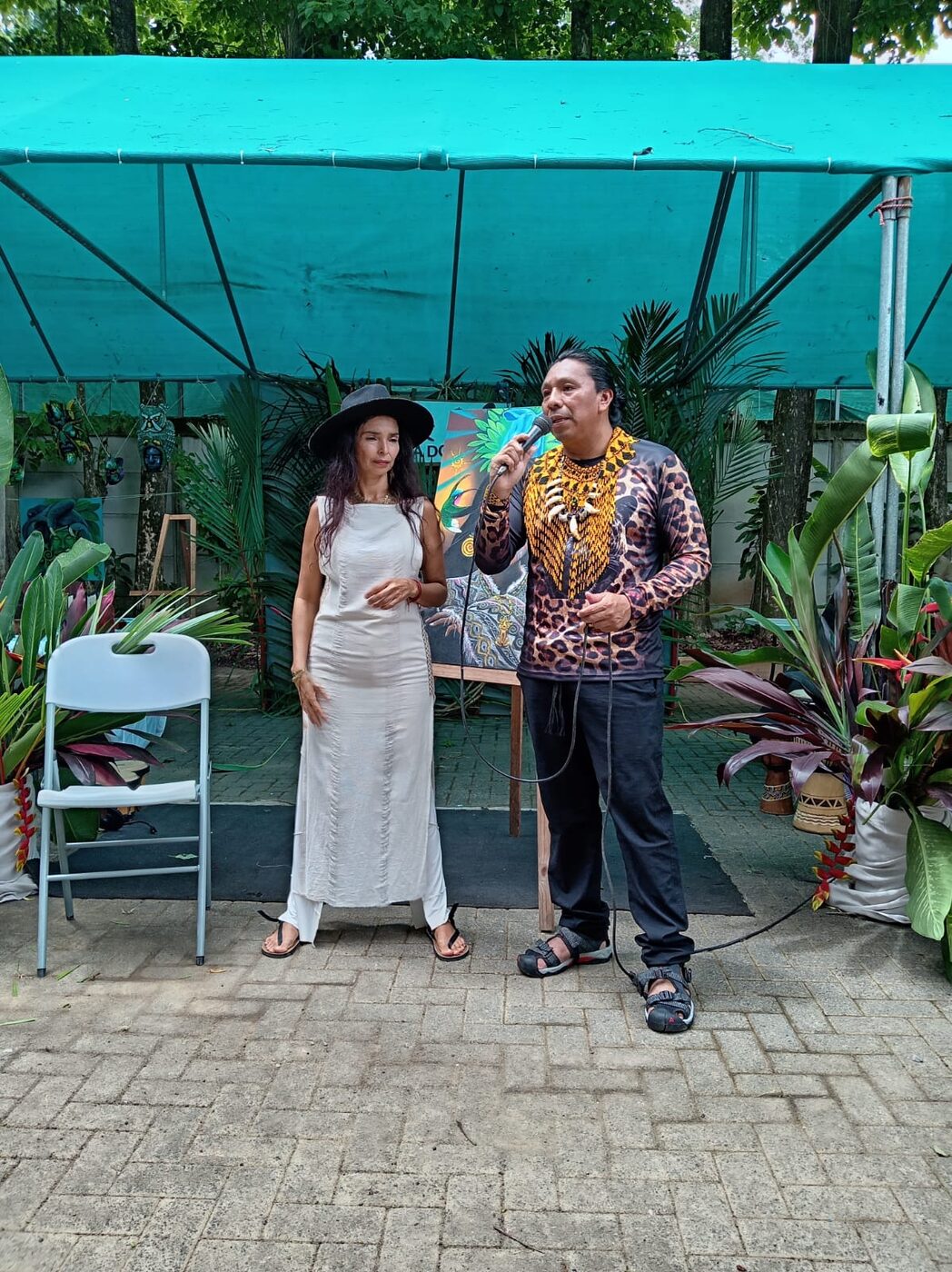 Kamel presenting at a cultural event